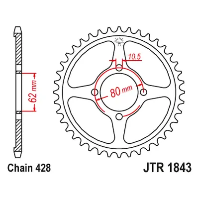 JT Sprockets rozeta JTR1843.54 (84354JT) (Zadní ozubené kolo JT Sprockets JTR1843.54)