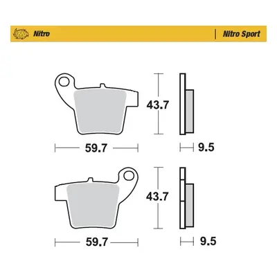 Brzdové destičky MOTO-MASTER 099022 (MOTO-MASTER brzdové destičky NITRO RACING sintrované METAL 