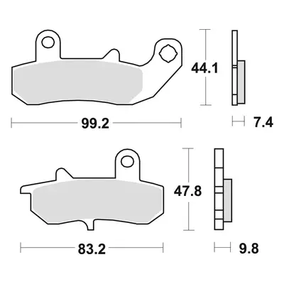 Brzdové destičky TRW LUCAS MCB612 (KH157) (TRW LUCAS brzdové destičky KH157 organické SUZUKI RGV