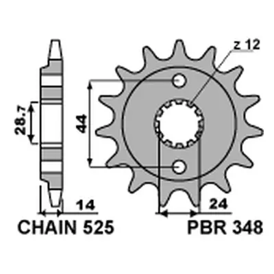 PBR ozubené kolo 348 16 18NC (3481618NC) (Přední ozubené kolo PBR 3481618NC)