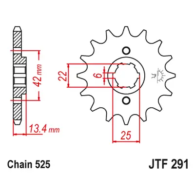 JT Sprockets ozubené kolo JTF291.15 (29115JT, -1) (Přední ozubené kolo JT Sprockets JTF291.15)