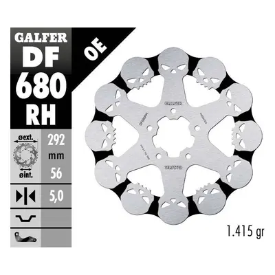 Brzdový kotouč přední GALFER DF680RH (GALFER brzdový kotouč přední HARLEY-DAVIDSON (292X56X5) SK