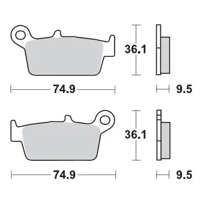 Brzdové destičky MOTO-MASTER 091812 (MOTO-MASTER brzdové destičky KH131 SINTER METAL RACING: 12 