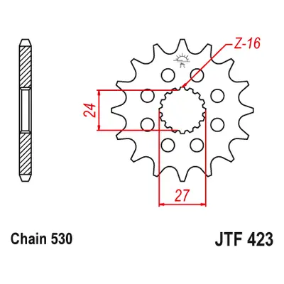 JT Sprockets ozubené kolo JTF423.18 (219018JT) (Přední ozubené kolo JT Sprockets JTF423.18)