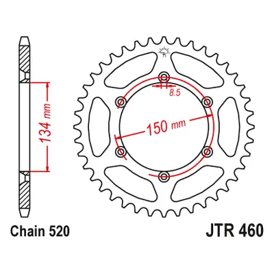 JT Sprockets rozeta JTR460.53 (48953JT) (Zadní ozubené kolo JT Sprockets JTR460.53)