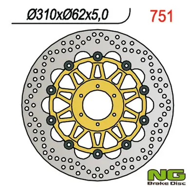 Brzdový kotouč NG Brakes NG751 (NG brzdový kotouč přední HONDA CBR 900 98-99 (310X62X5) (6X6,5mm