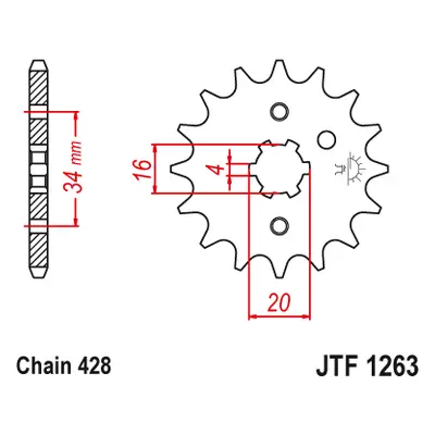 JT Sprockets ozubené kolo JTF1263.12 (26312JT) (Přední ozubené kolo JT Sprockets JTF1263.12)