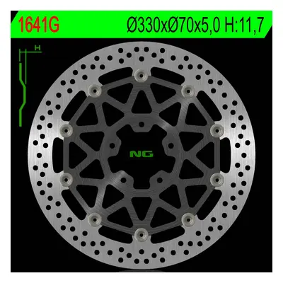 Brzdový kotouč NG Brakes NG1641G (NG přední brzdový kotouč KAWASAKI ZX 10R 17-18 (330X70X5,0mm) 