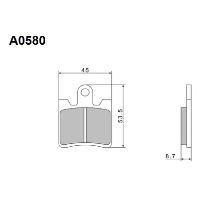 Brzdové destičky NISSIN A0580 (NISSIN brzdové destičky KH283 PREMIUM SEMI-METALLIC (sintrované 