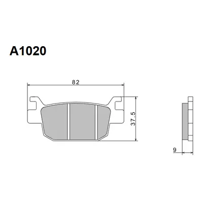 Brzdové destičky NISSIN A1020 (NISSIN brzdové destičky KH415 PREMIUM SEMI-METALLIC (sintrované 