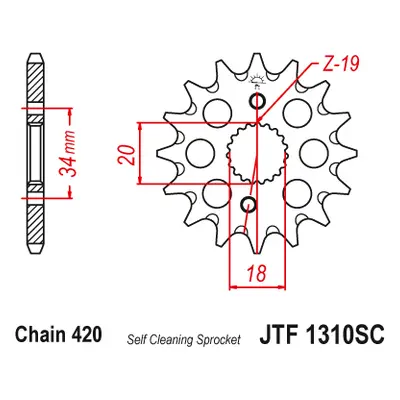 JT Sprockets ozubené kolo JTF1310.15SC (215715JT) (Přední ozubené kolo JT Sprockets JTF1310.15SC