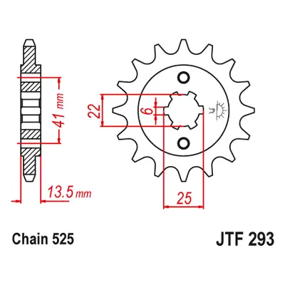 JT Sprockets ozubené kolo JTF293.15 (PD06, 29315JT) (Přední ozubené kolo JT Sprockets JTF293.15)