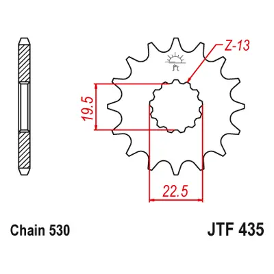 JT Sprockets ozubené kolo JTF435.15 (43915JT) (Přední ozubené kolo JT Sprockets JTF435.15)