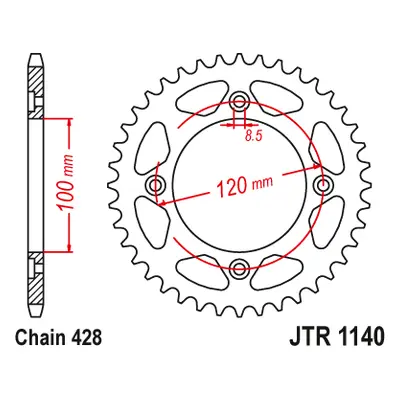 JT Sprockets rozeta JTR1140.56 (447856JT) (Zadní ozubené kolo JT Sprockets JTR1140.56)