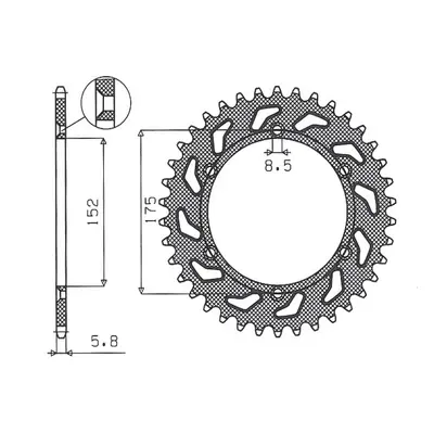 Rozeta SUNSTAR SUN1-3685-44 (JTR853.44, 85644JT) (SUNSTAR rozeta 856 44 (JTR853.44) (85644JT))