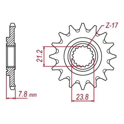 Ozubené kolo přední MTX 10H-1344-13 (JTF1344.13SC) (MTX PARTS ozubené kolo přední HORNET 2320 13