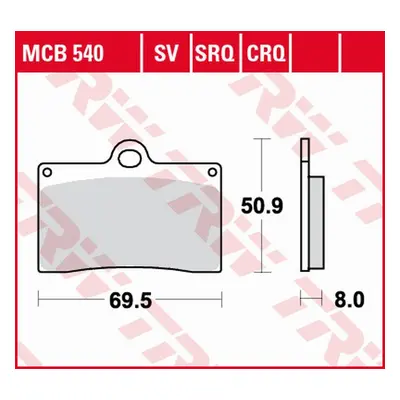 Brzdové destičky TRW LUCAS MCB540SV (KH095) (TRW LUCAS ZF brzdové destičky KH095 sintrované STRE