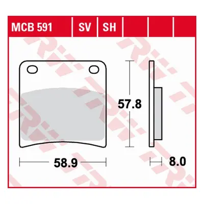 Brzdové destičky TRW LUCAS MCB591SH (KH146) (TRW LUCAS ZF KLOCKI HAMULCOWE KH146 SINTER STREET S