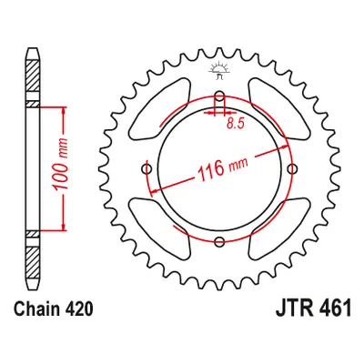 JT Sprockets rozeta JTR461.49 (46749JT) (Zadní ozubené kolo JT Sprockets JTR461.49)