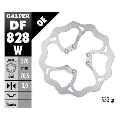 Brzdový kotouč přední GALFER DF828W (GALFER brzdový kotouč přední TM RACING EN 125/250/450/530 0