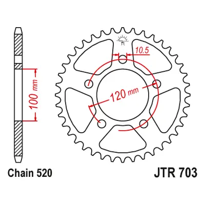 JT Sprockets rozeta JTR703.47 (439647JT) (Zadní ozubené kolo JT Sprockets JTR703.47)