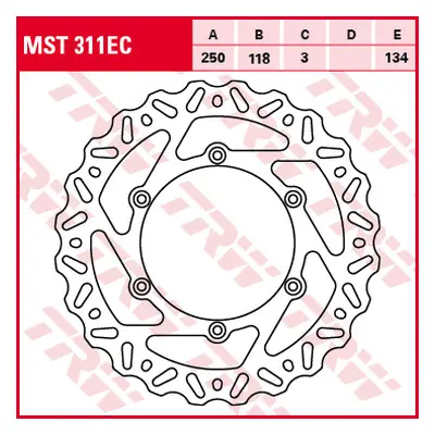 Brzdový kotouč TRW LUCAS přední MST311EC (TRW LUCAS brzdový kotouč přední SUZUKI RM 125 / 250 89