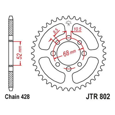 Rozeta JT SPROCKETS JTR802.49 (80249JT) (JT rozeta 802 49 (80249JT))