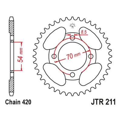 Rozeta JT SPROCKETS JTR211.39 (26939JT) (JT rozeta 269 39 (26939JT))