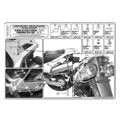 Boční nosič kufru KAPPA KL528 (KAPPA boční nosič kufru MONOKEY SUZUKI DL 1000 V-STROM (02-11), K