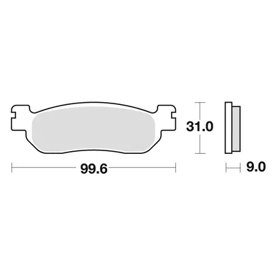 TRW ZF brzdové destičky KH275 organické YAMAHA TW 125 99-08 TW 200 91-15 R6 99-02, přední/zadní 