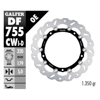 Přední brzdový kotouč GALFER DF755CWI (GALFER přední brzdový kotouč BMW S 1000R/RR/XR 09-22 (lev