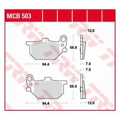 Brzdové destičky TRW LUCAS MCB503 (KH041) (TRW LUCAS ZF brzdové destičky KH041 organické YAMAHA 