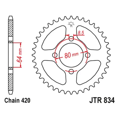 JT Sprockets rozeta JTR834.36 (83436JT) (Zadní ozubené kolo JT Sprockets JTR834.36)