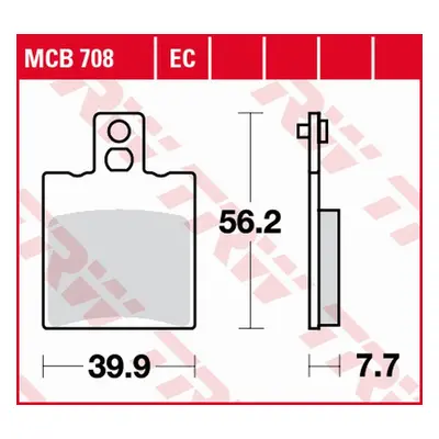 Brzdové destičky TRW LUCAS MCB708 (KH47) (TRW LUCAS ZF brzdové destičky KH47 organické APRILIA L