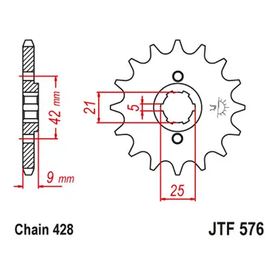 Ozubené kolo přední JT SPROCKETS JTF576.18 (57618JT, -1) (JT ozubené kolo přední 576 18 (57618JT