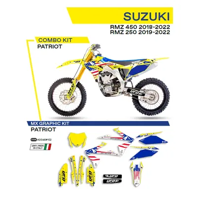 Sada samolepek (dýhy) UFO AD046102 (UFO sada samolepek (dýhy) SUZUKI RMZ 250 19-22; RMZ 450 18-2