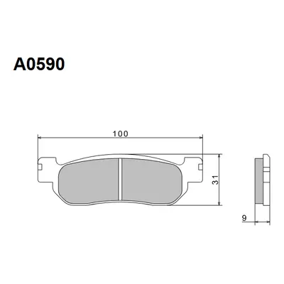 Brzdové destičky NISSIN A0590 (NISSIN brzdové destičky KH275 PREMIUM SEMI-METALLIC (sintrované 