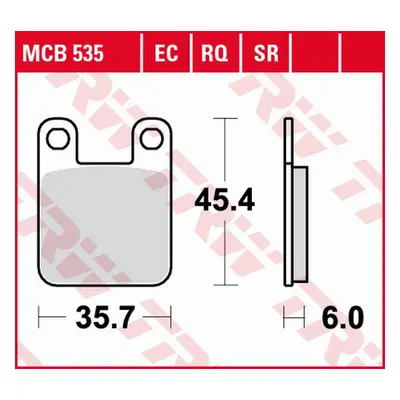 Brzdové destičky TRW LUCAS MCB535SR (KH115) (TRW LUCAS ZF brzdové destičky KH115 sintrované SPOR