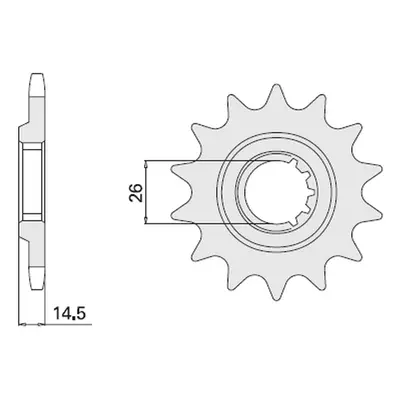 Ozubené kolo přední CHT 33515K (79-80, SC03, 335-15, JTF335.15) (CHT ozubené kolo přední 335 15 