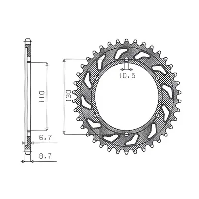 Rozeta SUNSTAR SUN1-5480-39 (JTR479.39, 24139JT) (SUNSTAR rozeta 241 39 (JTR479.39) (24139JT))