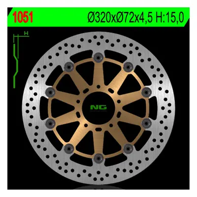 Brzdový kotouč NG Brakes NG1051 (NG brzdový kotouč přední DUCATI 749/848/999/1000/1100 02-17 (32