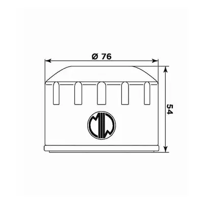 Olejový filtr MIW/MEIWA B9001 (268164) (HF164, 50) (MIW/MEIWA olejový filtr OEM 11427673541, 154