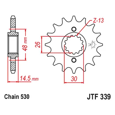 JT Sprockets ozubené kolo JTF339.18 (33918JT) (Přední ozubené kolo JT Sprockets JTF339.18)