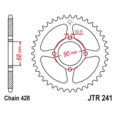 JT Sprockets rozeta JTR241.53 (24353JT) (Zadní ozubené kolo JT Sprockets JTR241.53)