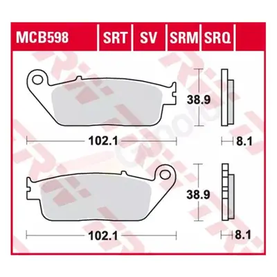 TRW ZF brzdové destičky KH142 sintrované závodní BMW C-EVOLUTION 14-, C 650 11-, SUZUKI BURGMAN 