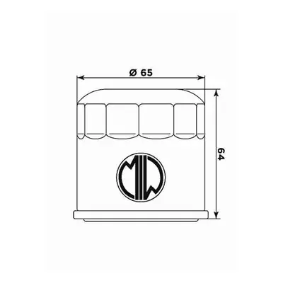 Olejový filtr MIW/MEIWA H1015 (268204) (HF204, 50) (MIW/MEIWA olejový filtr OEM 15410MCJ000, 154