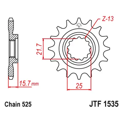 JT Sprockets ozubené kolo JTF1535.15 (209315JT) (Přední ozubené kolo JT Sprockets JTF1535.15)