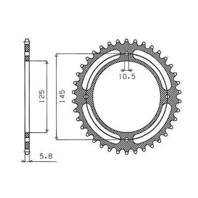 Rozeta SUNSTAR SUN1-3538-46 (JTR857.46, 85746JT) (SUNSTAR rozeta 857 46 (JTR857.46) (85746JT))