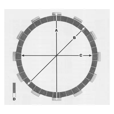 Spojkové plechy JR PS061-7 (JR EBS spojkové plechy YAMAHA YZ/XT/YFM)