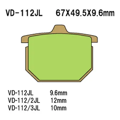 Brzdové destičky VESRAH VD-112JL (VESRAH brzdové destičky KH31 / KH29 / KH30 sintrované barva zl